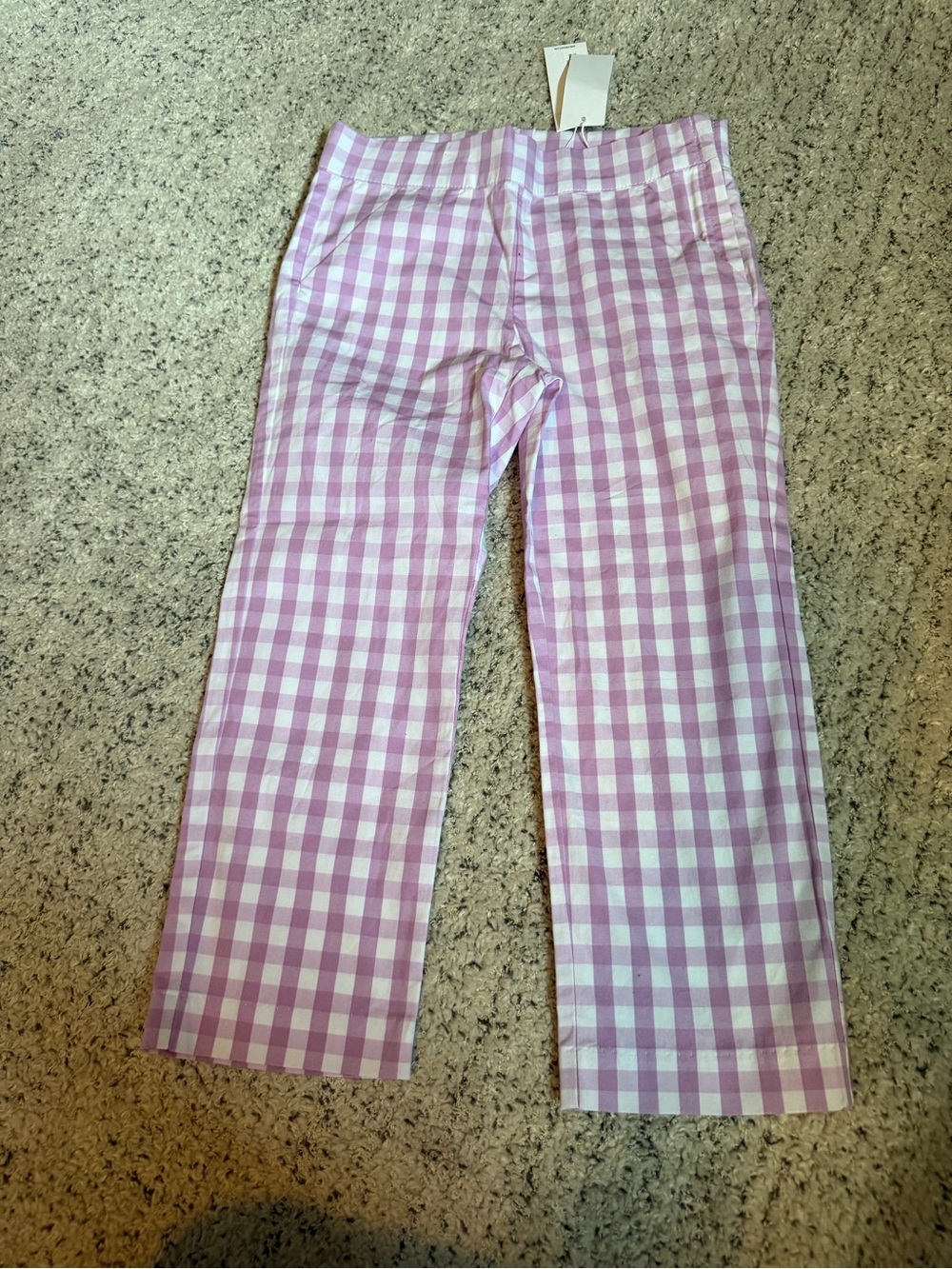 NWT Janie and Jack Lavender and White Gingham Pants size 6
